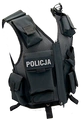Kamizelka taktyczna Policji - czarna - bez napisów