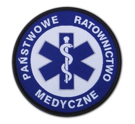 Emblemat PRM tkany - z rzepem