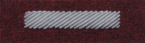 Stopień Wojska Polskiego haftowany bajorkiem do beretu bordowego (tłoczonego) - starszy szeregowy