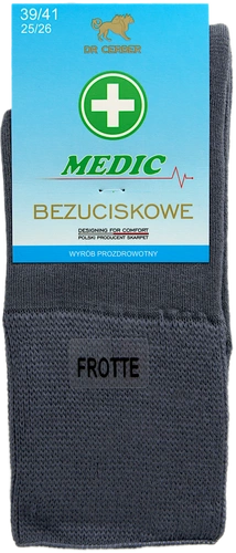 Skarpety MEDIC Frotte - stalowe