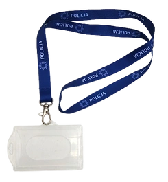 ZESTAW: Smycz z holderem - Policja + Holder na karty lub identyfikatory