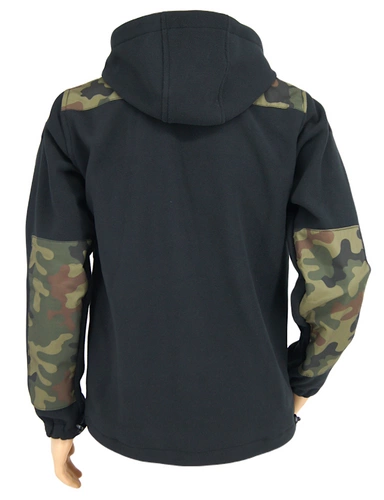 Polar czarny z obszyciami w kamuflażu pantera + kaptur