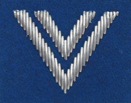 Stopień Wojska Polskiego haftowany bajorkiem do beretu niebieskiego - starszy sierżant