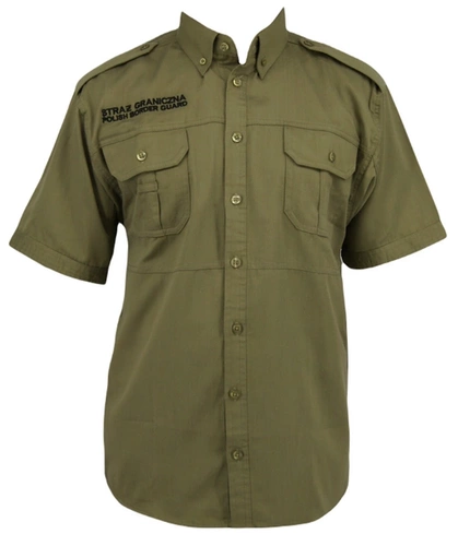 ZESTAW: Koszula służbowa Straży Granicznej "POLISH BORDER GUARD" - krótki rękaw i Koszula polowa Straży Granicznej "POLISH BORDER GUARD" - krótki rękaw