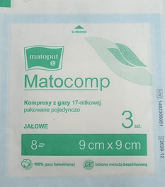 Kompres jałowy, 9 x 9 cm - 3 szt.