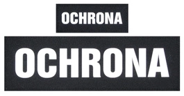 Komplet napisów odblaskowych OCHRONA na kamizelkę taktyczną