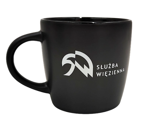 Kubek w kolorze grafit matowy z logo SW