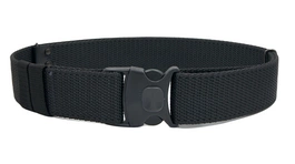 Pas parciany z plastikową klamrą zatrzaskową - czarny