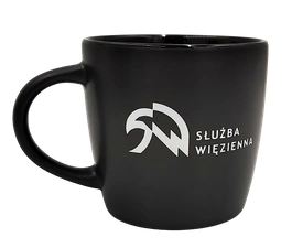 Kubek w kolorze grafit matowy z logo SW