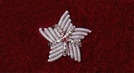 Stopień Wojska Polskiego haftowany bajorkiem do beretu bordowego - chorąży