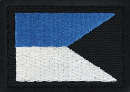 Flaga (proporczyk) naramienna lewa - 4 Pułk Ułanów Zaniemeńskich - z rzepem