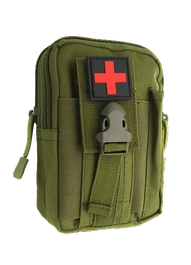 Apteczka z wyposażeniem - zielona