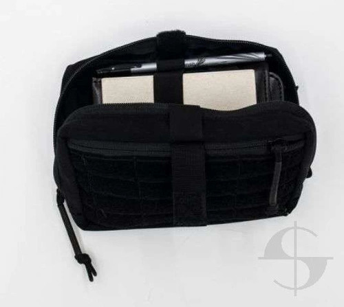 Panel administracyjny poziomy, molle - czarny