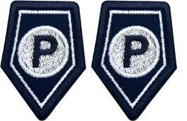 Patki Policji (korpusówki) - służba prewencji - haft srebrny
