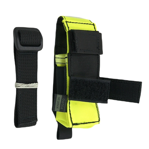 Ładownica na gaz z klapą na rzep, Hi-Viz + srebrny odblask