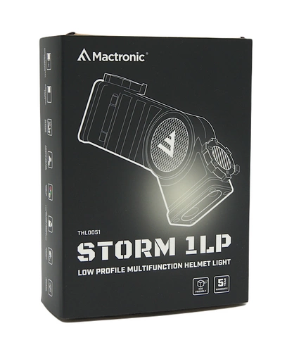 Storm 1LP, niskoprofilowy system oświetlenia na hełm, 90 lm, zestaw (paracord, 2 baterie CR123A); RAL6014