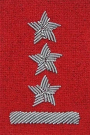 Stopień Wojska Polskiego haftowany bajorkiem do beretu szkarłatnego - porucznik