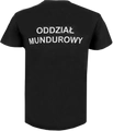 T-shirt czarny ODDZIAŁ MUNDUROWY - profil policyjny