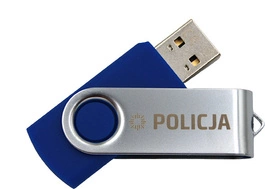 Pendrive 32 GB, niebieski - Policja