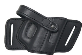 Kabura, Futerał skórzany motyl krótki, z odpinanym paskiem, do P99 Walther - czarna