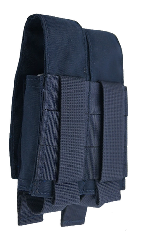 Podwójna ładownica molle uniwersalna, gaz, magazynek, latarka - granatowa