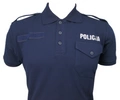 Koszulka polo służbowa POLICJA, napisy odblaskowe - damska