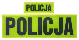 Komplet napisów pryzmatycznych odblaskowych POLICJA