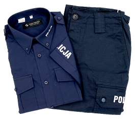 ZESTAW: Koszula z krótkim rękawem i spodnie przejściowe ripstop Policji