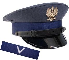 ZESTAW: czapka garnizonowa Służby Więziennej + otok SW