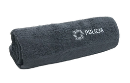 Ręcznik frotte policyjny - grafitowy, duży 70 x 140 cm