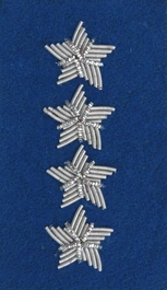 Stopień Wojska Polskiego haftowany bajorkiem do beretu niebieskiego - starszy chorąży sztabowy