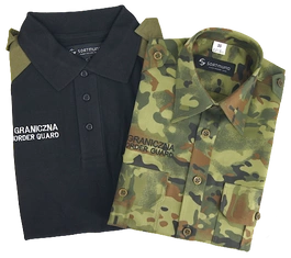 ZESTAW: Koszula polowa - krótki rękaw i koszulka polo Straży Granicznej
