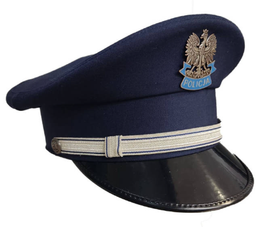 Czapka garnizonowa Policji - oficer - nowy wzór