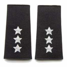 Pagony (pochewki) czarne do polaru Straży Granicznej – porucznik
