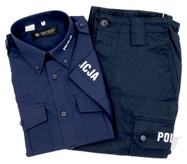 ZESTAW: Koszula z krótkim rękawem i spodnie przejściowe ripstop Policji