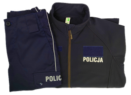 ZESTAW: Softshell i spodnie przejściowe ripstop Policji