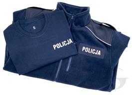 ZESTAW: T-shirt granatowy i Bluza polarowa Policji