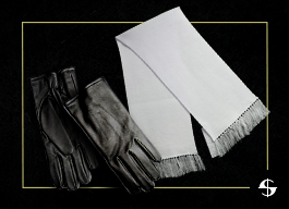 Zestaw: rękawiczki zimowe i szalik biały