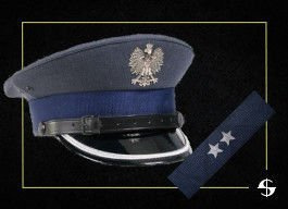 zestaw czapka garnizonowa Służby Więziennej - oficer młodszy z otokiem