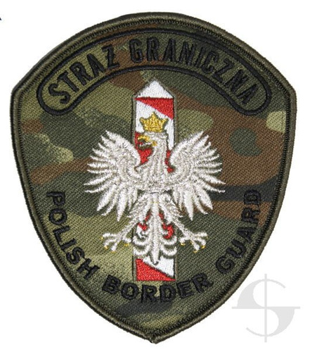 Emblemat naramienny Straży Granicznej "POLISH BORDER GUARD" - polowy wzór SG14