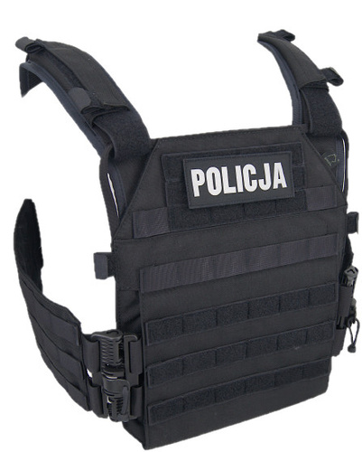 Kamizelka Plate Carrier, Warmen - czarna  - z klamrami ROC