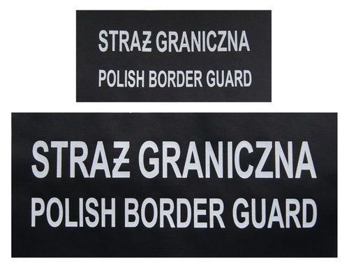 Komplet naszywek na polar "STRAŻ GRANICZNA POLISH BORDER GUARD"