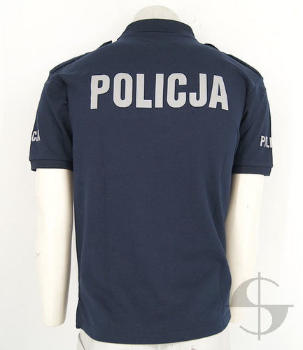 Koszulka polo granatowa Policji - bez rzepa