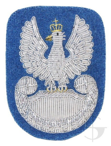 Orzełek Wojska Polskiego do beretu niebieskiego - haftowany bajorkiem