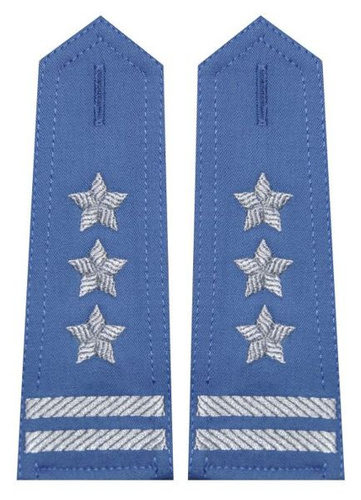 Pagony niebieskie do koszuli Służby Więziennej - pułkownik (haft)