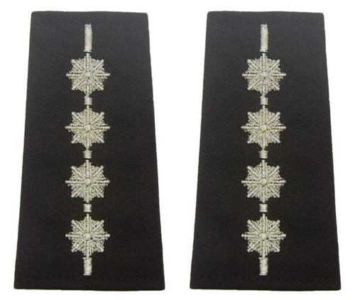 Pagony (pochewki) czarne Policji - aspirant sztabowy