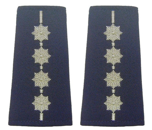 Pagony (pochewki) granatowe Policji - aspirant sztabowy