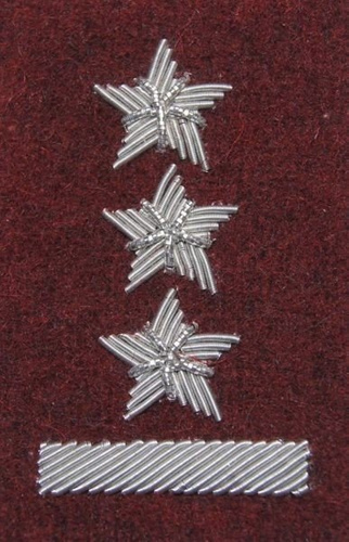 Stopień na beret WP (bordowy / b) - porucznik