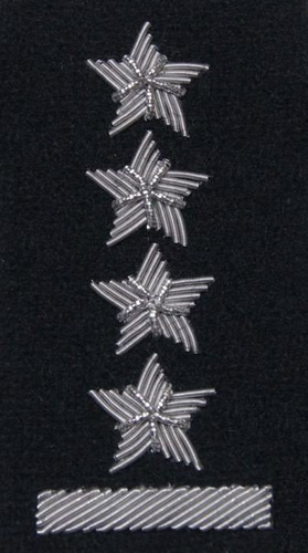 Stopień na beret WP (czarny / b) - kapitan