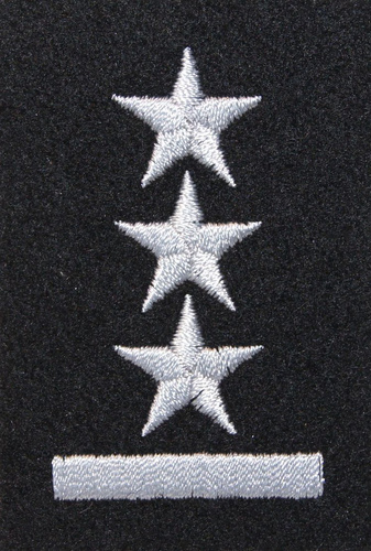 Stopień na beret WP (czarny / h) - porucznik